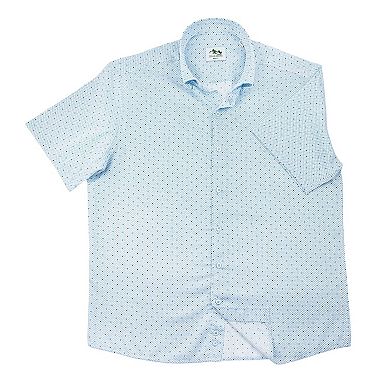 Wear Sierra Button Down Top Shelf Cotton Short Sleeve Shirt with Dot Pattern