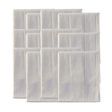 100% Cotton Handkerchiefs for Men, 12-Piece Hankies Set For Grandpa, Gift For Husband