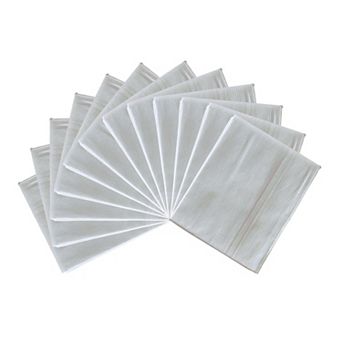 100% Cotton Handkerchiefs for Men, 12 pc Hankies Set For Grandpa, Gift For Husband