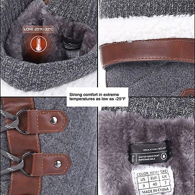 Women's Snow Boots, Women Waterproof Mid Calf, Anti-slip Outdoor Warm Duck Boot for Winter