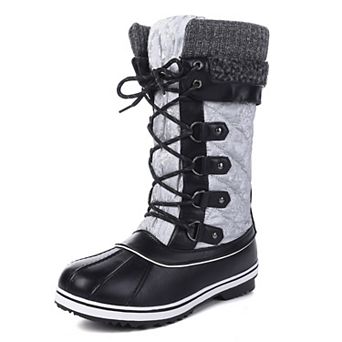 Women's Snow Boots, Women Waterproof Mid Calf, Anti-slip Outdoor Warm Duck Boot for Winter