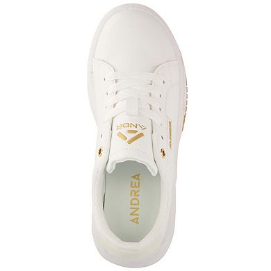 Andrea Casual Sneakers With Golden Accent 77464