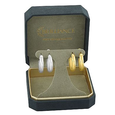 Brilliance Polished Hoop Earring Two-Pair Set