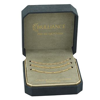 Brilliance Heart Station 3 pc Necklace Set