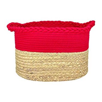 Merry and Bright Large Woven Red Storage Bin