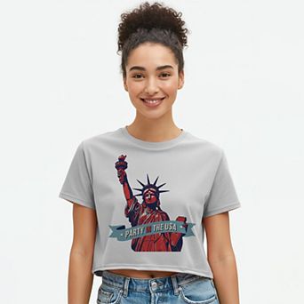 Juniors' Grayson Threads The Label Statue of Liberty Patriotic Graphic Tee