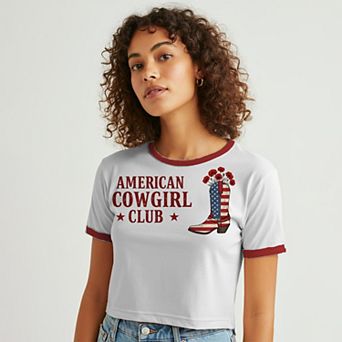 Juniors' Grayson Threads The Label American Cowgirl Club Patriotic Graphic Tee