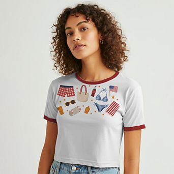Juniors' Grayson Threads The Label American Summer Patriotic Graphic Tee