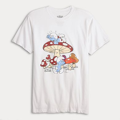 Men's Smurfs Mushroom Graphic Tee