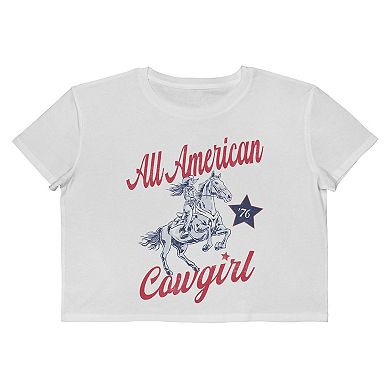 Juniors' Grayson Threads The Label All American Boxy Crop Patriotic Graphic Tee