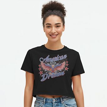 Juniors' Grayson Threads The Label American Dream Crop Patriotic Graphic Tee