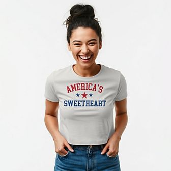 Juniors' Grayson Threads The Label America's Sweetheart Baby Patriotic Graphic Tee