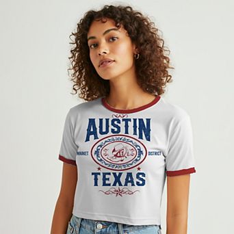 Juniors' Grayson Threads The Label Austin Ringer Patriotic Graphic Tee