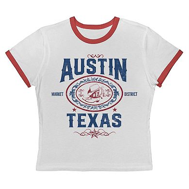 Juniors' Grayson Threads The Label Austin Ringer Patriotic Graphic Tee