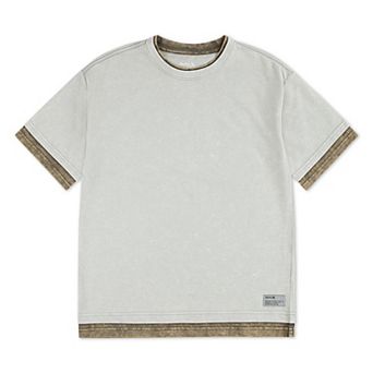 Boys 8-20 Hurley Oversized Twofer Short Sleeve Top