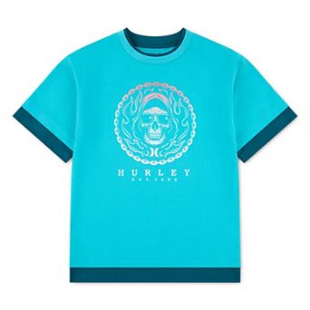 Boys 8-20 Hurley Oversized Twofer Short Sleeve Top