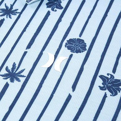 Boys 8-20 Hurley Palm Tree Stripe Printed H20-DRI Short Sleeve Polo Top