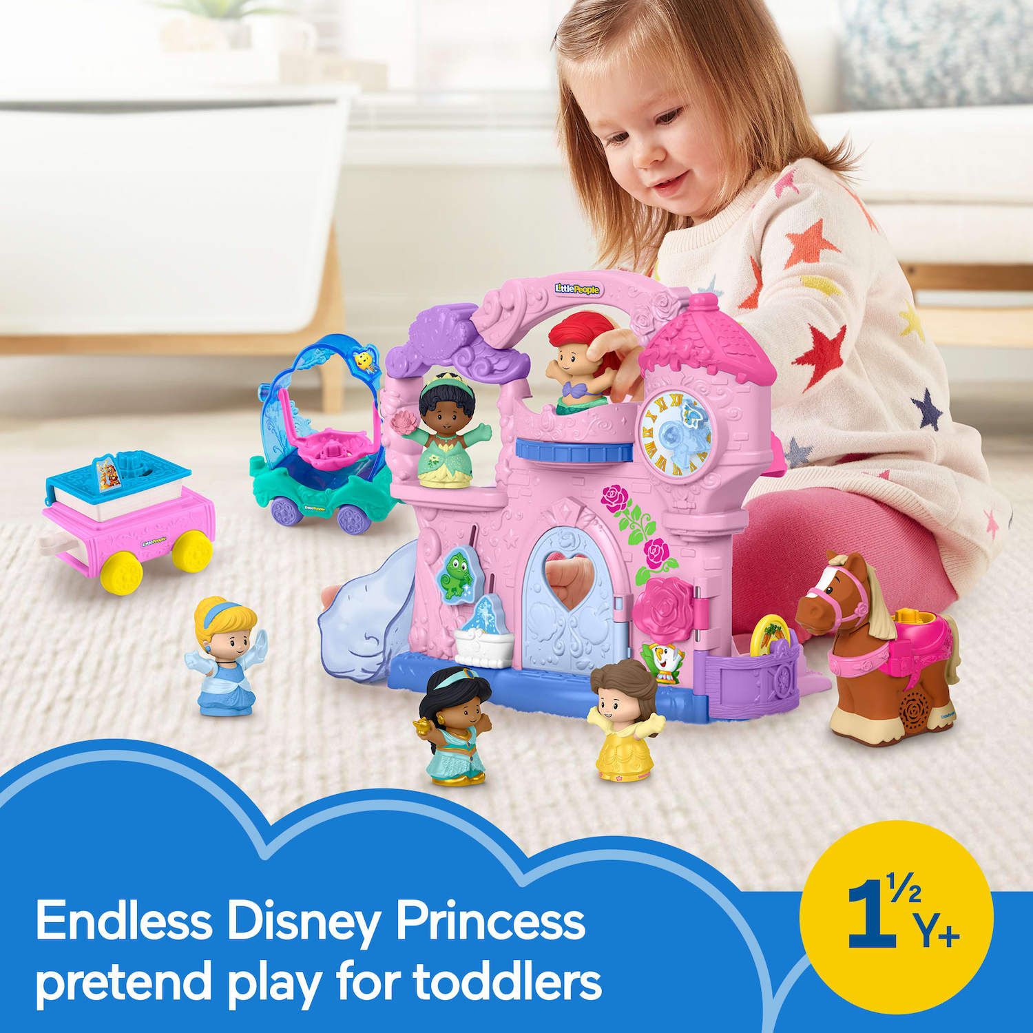 Детские куклы Disney Princess Celebration Castle Playset 8 pc by Fisher-Price Little People — фото 2