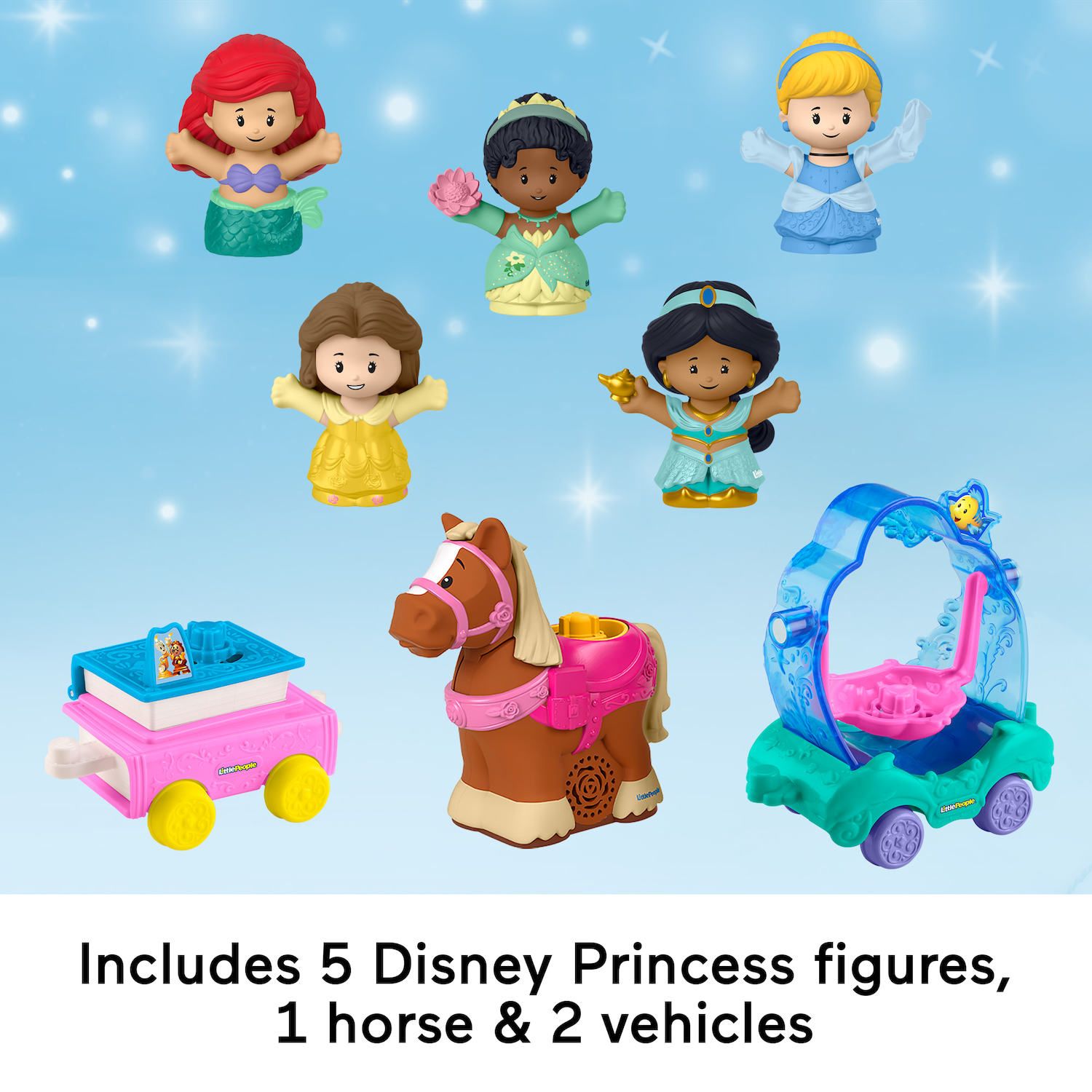 Детские куклы Disney Princess Celebration Castle Playset 8 pc by Fisher-Price Little People — фото 5
