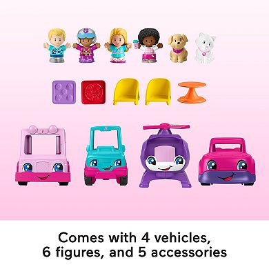 Fisher-Price Little People Barbie® DreamHouse Playset with 4 Vehicles & 6 Figures