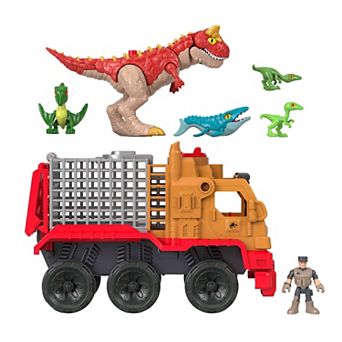 Fisher-Price Imaginext Jurassic World Dinosaur Hauler 5 pc Playset with Figure and Dinos