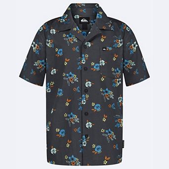 Boys 8-20 Quiksilver Island Flowers Camp Short Sleeve Woven Shirt