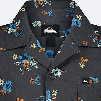Boys 8-20 Quiksilver Island Flowers Camp Short Sleeve Woven Shirt