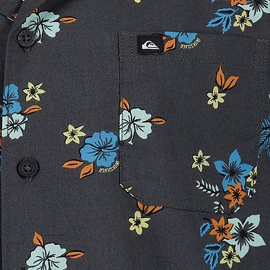 Boys 8-20 Quiksilver Island Flowers Camp Short Sleeve Woven Shirt