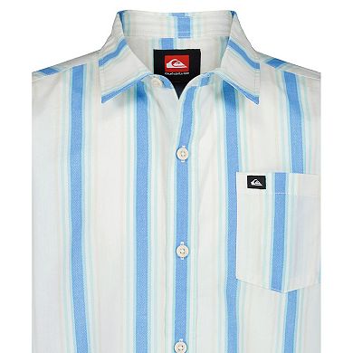Boys 8-20 Quiksilver Coastal Stripe Classic Short Sleeve Woven Shirt