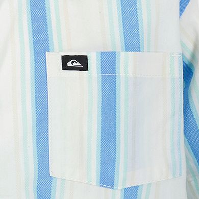 Boys 8-20 Quiksilver Coastal Stripe Classic Short Sleeve Woven Shirt