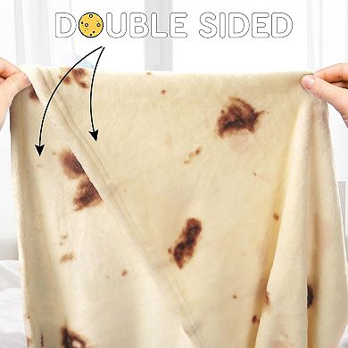 Zulay Giant Double-Sided Tortilla Blanket with Drawstring Bag - 71 Inches