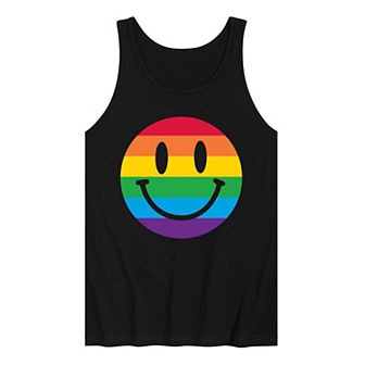Men's Pride Smiley Face Graphic Tank Top