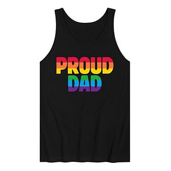 Men's Pride Proud Dad Graphic Tank Top