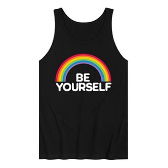 Men's Be Yourself Rainbow Pride Graphic Tank Top