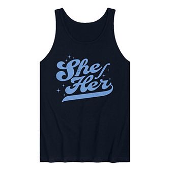 Men's She Her Graphic Tank Top