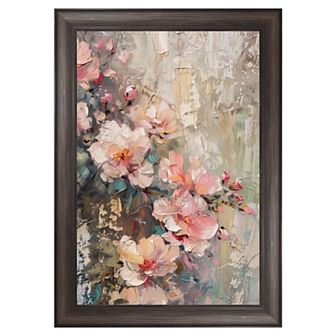 Masterpiece Blushing Blooms Framed Floral Canvas Wall Art