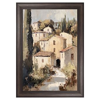 Masterpiece Stacked Village Framed Canvas Wall Art