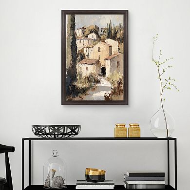 Masterpiece Stacked Village Framed Canvas Wall Art