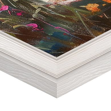 Masterpiece Field of Flowers Framed Canvas Wall Art