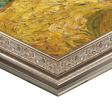 Masterpiece Yellow Wheat and Cypresses by Vincent Van Gogh Framed Canvas Wall Art