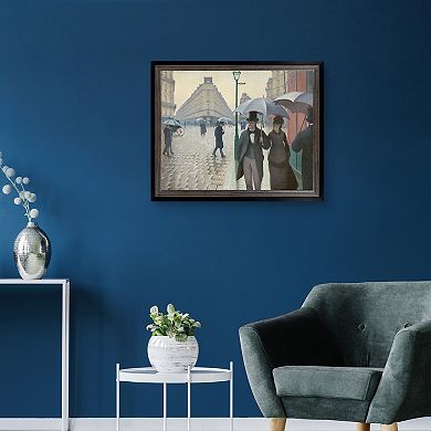 Masterpiece Rainy Day in Paris Framed Canvas Wall Art