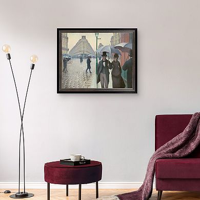 Masterpiece Rainy Day in Paris Framed Canvas Wall Art