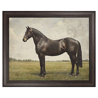 Masterpiece Expresso Horse Framed Canvas Wall Art