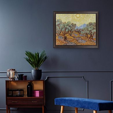 Masterpiece Olive Tree by Vincent Van Gogh Framed Canvas Wall Art