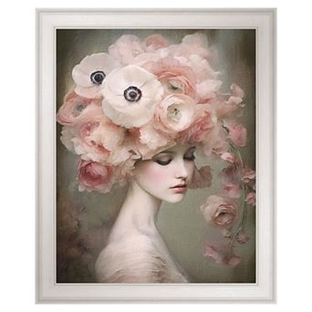 Masterpiece Blush Floral 9 Framed Canvas Wall Art