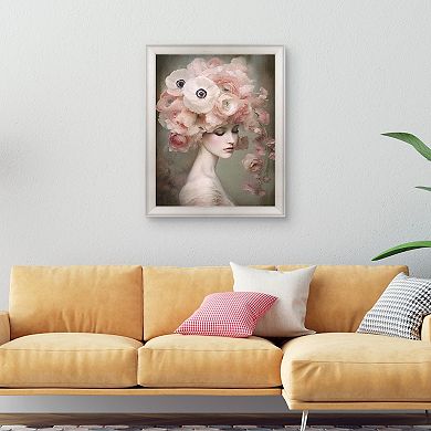 Masterpiece Blush Floral 9 Framed Canvas Wall Art