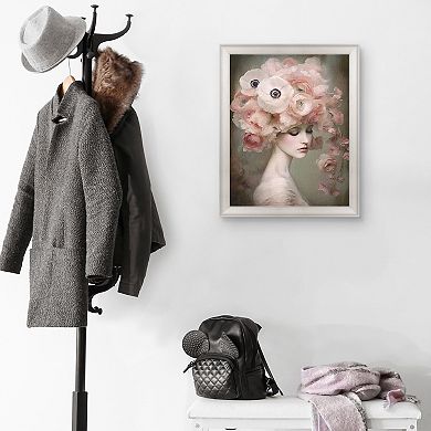 Masterpiece Blush Floral 9 Framed Canvas Wall Art