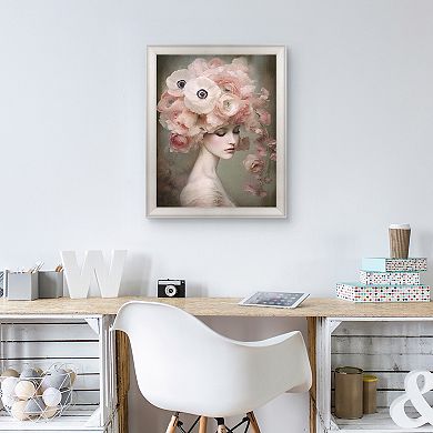 Masterpiece Blush Floral 9 Framed Canvas Wall Art