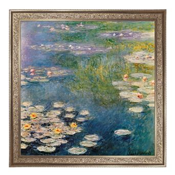 Masterpiece Waterlilies at Giverny by Claude Monet Framed Canvas Wall Art