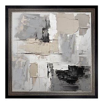 Masterpiece Muted II Abstract Framed Canvas Wall Art